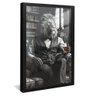 quadro bussiness lion preto reflexo