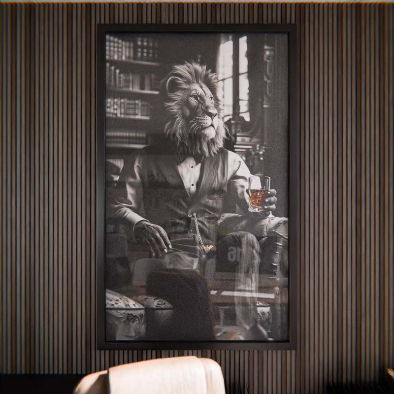 2 quadro bussiness lion preto