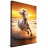 quadro cavalo na praia borda infinita