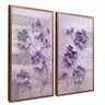 quadro duo pintura flor violeta madeira reflexo