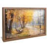 quadro decorativo pintura ipe amarelo v931 moldura de madeira com vidro
