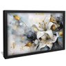 quadro decorativo florar pintura v818 moldura preta