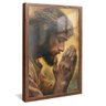 quadro jesus orando madeira reflexo