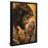quadro jesus orando preto