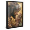 quadro jesus orando preto reflexo