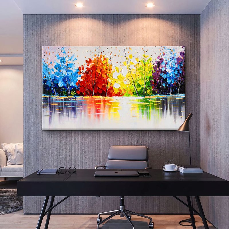 quadro decorativo abstrato cor vivida 01