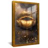 quadro labios dourados dourado reflexo
