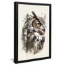 quadro coruja em arvores preto