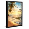 quadro praia tropical preto