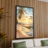 2 quadro praia tropical preto