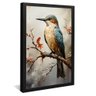 quadro decorativo pintura beija flor v205 moldura preta