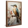 quadro decorativo pintura beija flor v205 moldura de madeira