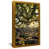 quadro floresta raizes dourado