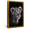 quadro baby lion dourado