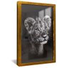 quadro baby lion dourado reflexo
