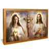 quadro cristo e nossa senhor dourado