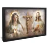 quadro cristo e nossa senhor preto reflexo