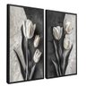 duo pintura floral preto
