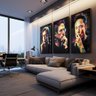 quadros decorativos 3 pecas elon musk steve jobs e bill gates 01