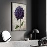 quadro decorativo pintura flor roxa v1816 01