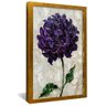 quadro decorativo pintura flor roxa v1816 moldura dourada