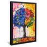 quadro decorativo pintura arvore v1813 moldura preta