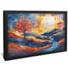 quadro decorativo paisagem teatral v1801 moldura preta com vidro