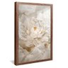 quadro decorativo lotus em linhas douradas v1797 moldura de madeira com vidro