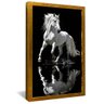quadro cavalo branco dourado