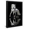 quadro cavalo branco preto