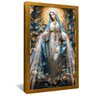 quadro retrato senhora das gracas dourado
