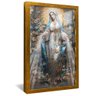 quadro retrato senhora das gracas dourado reflexo