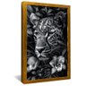 quadro leopardo floresta dourado
