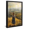 quadro pintura menina campo preto reflexo
