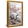 quadro bonzai japones dourado reflexo