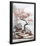 quadro bonzai japones preto reflexo