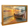 quadro canoa praia dourado reflexo