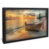 quadro canoa praia preto reflexo