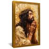 quadro jesus rezando dourado