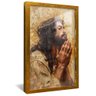 quadro jesus rezando dourado reflexo