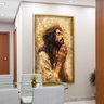1 quadro jesus rezando dourado