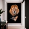 quadro decorativo leao africano 01