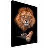 quadro decorativo leao africano borda infinita
