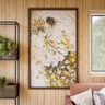 quadro decorativo mulher com flores a oleo v1779 01