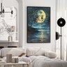quadro decorativo pintura lago e lua v1771 01