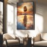 quadro decorativo leao e jesus em reflexo v1723 01