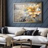 quadro decorativo pintura floral amarelo v1769 01