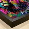 quadro decorativo street arte leao zoom moldura preta