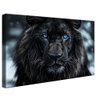 quadro decorativo leao negro v1829 borda infinita