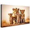 quadro decorativo leoes no safari v1589 borda infinita